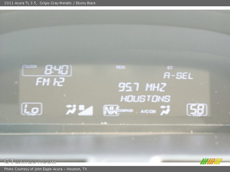 Grigio Gray Metallic / Ebony Black 2011 Acura TL 3.5