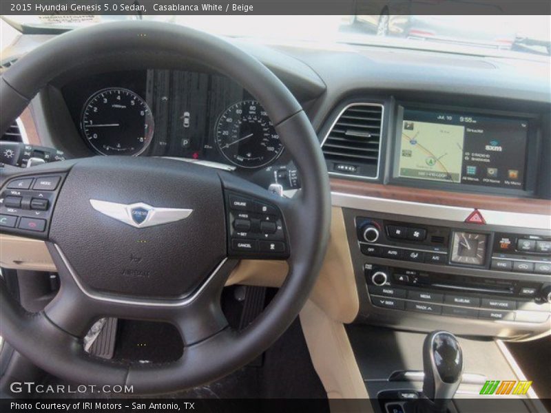 Casablanca White / Beige 2015 Hyundai Genesis 5.0 Sedan