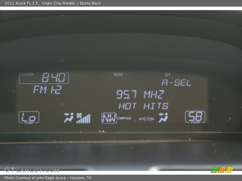 Grigio Gray Metallic / Ebony Black 2011 Acura TL 3.5