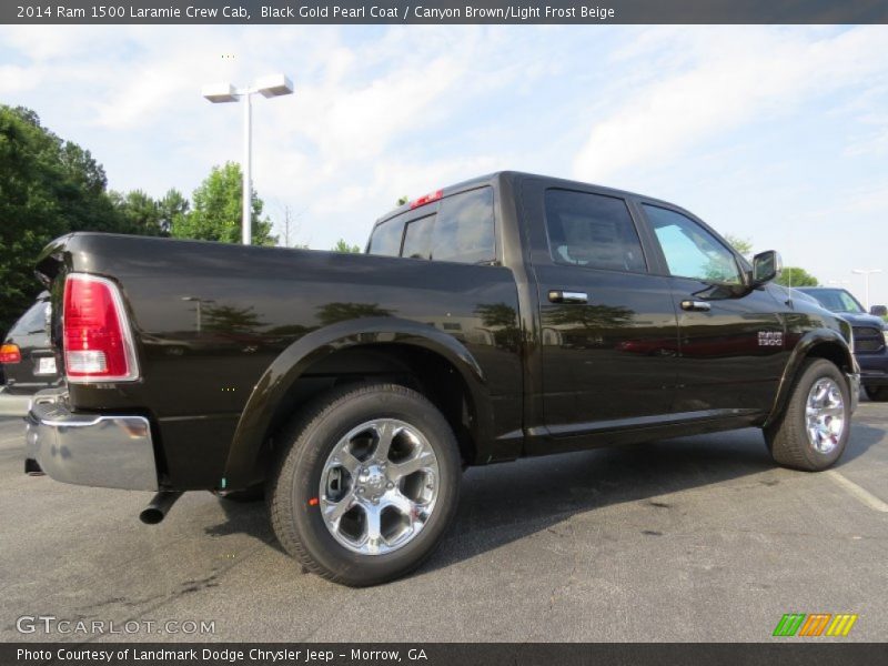 Black Gold Pearl Coat / Canyon Brown/Light Frost Beige 2014 Ram 1500 Laramie Crew Cab