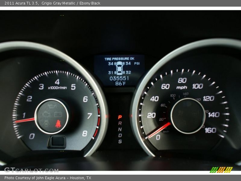Grigio Gray Metallic / Ebony Black 2011 Acura TL 3.5