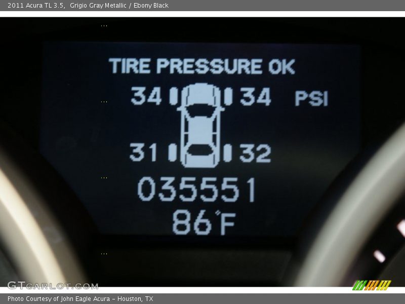 Grigio Gray Metallic / Ebony Black 2011 Acura TL 3.5