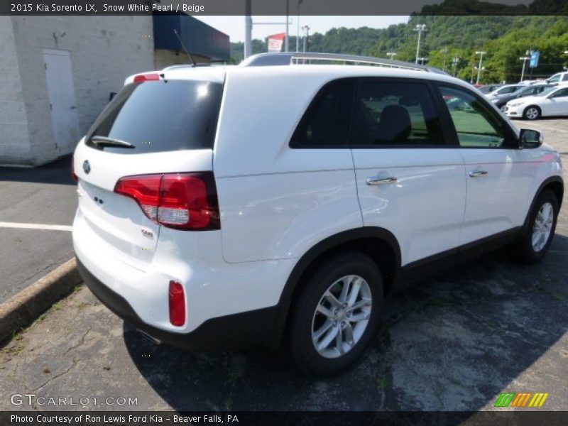 Snow White Pearl / Beige 2015 Kia Sorento LX
