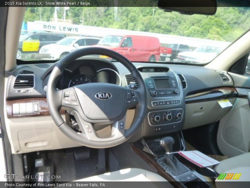 Snow White Pearl / Beige 2015 Kia Sorento LX