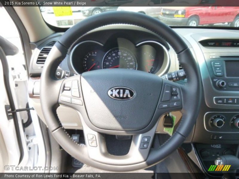 Snow White Pearl / Beige 2015 Kia Sorento LX