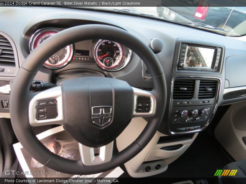 Billet Silver Metallic / Black/Light Graystone 2014 Dodge Grand Caravan SE