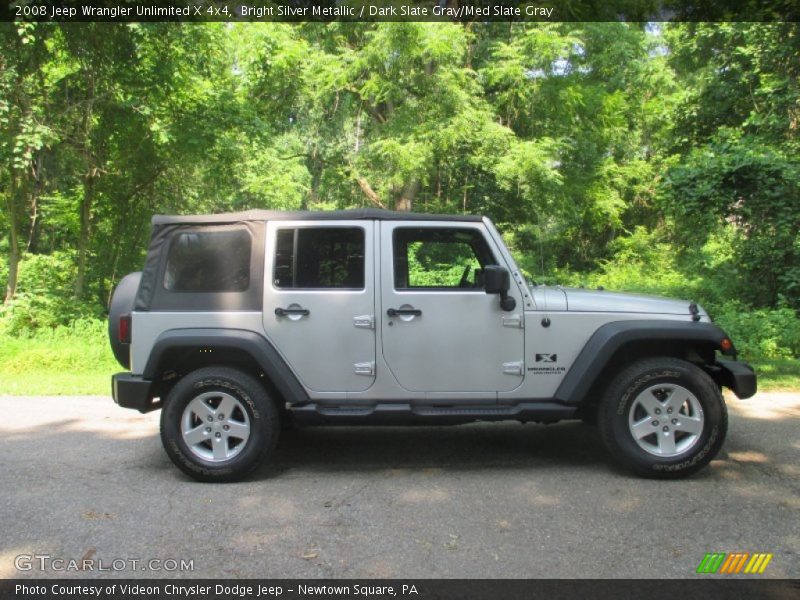 Bright Silver Metallic / Dark Slate Gray/Med Slate Gray 2008 Jeep Wrangler Unlimited X 4x4