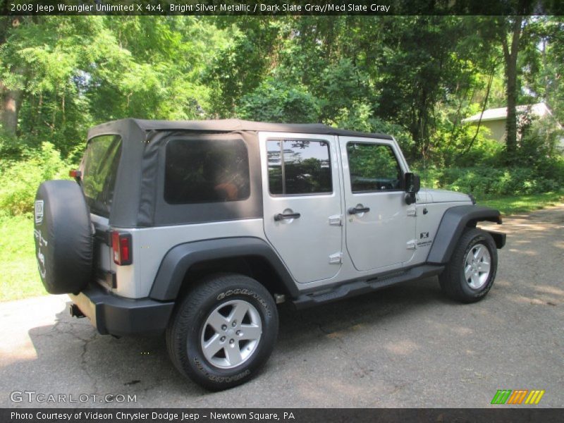 Bright Silver Metallic / Dark Slate Gray/Med Slate Gray 2008 Jeep Wrangler Unlimited X 4x4