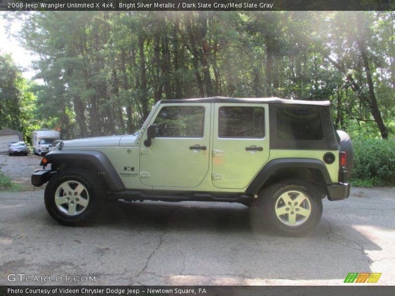 Bright Silver Metallic / Dark Slate Gray/Med Slate Gray 2008 Jeep Wrangler Unlimited X 4x4