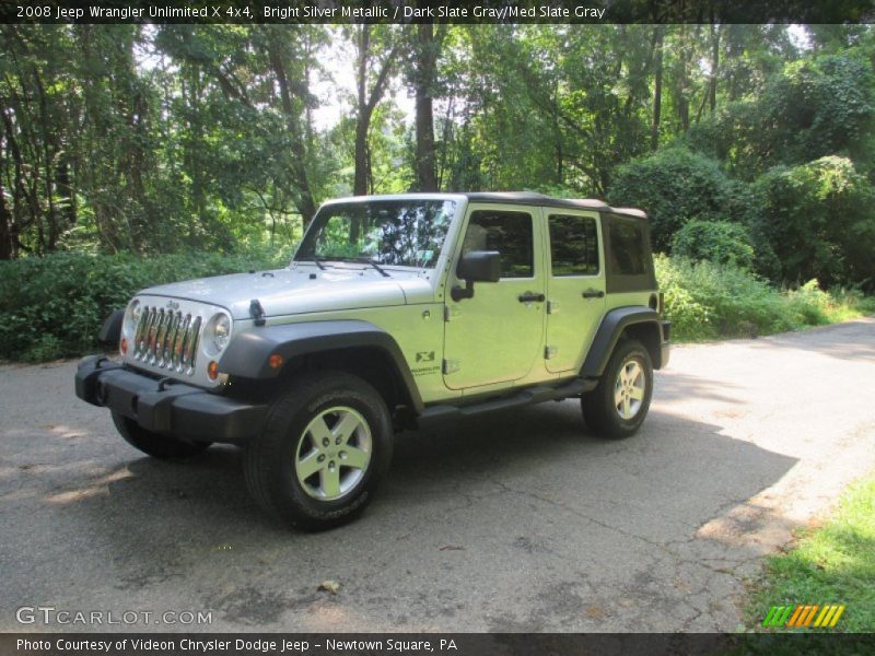 Bright Silver Metallic / Dark Slate Gray/Med Slate Gray 2008 Jeep Wrangler Unlimited X 4x4