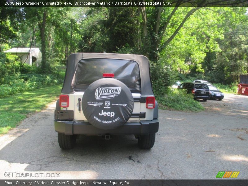Bright Silver Metallic / Dark Slate Gray/Med Slate Gray 2008 Jeep Wrangler Unlimited X 4x4