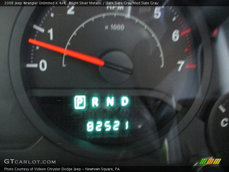 Bright Silver Metallic / Dark Slate Gray/Med Slate Gray 2008 Jeep Wrangler Unlimited X 4x4