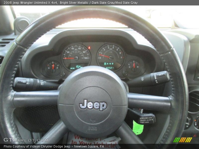 Bright Silver Metallic / Dark Slate Gray/Med Slate Gray 2008 Jeep Wrangler Unlimited X 4x4