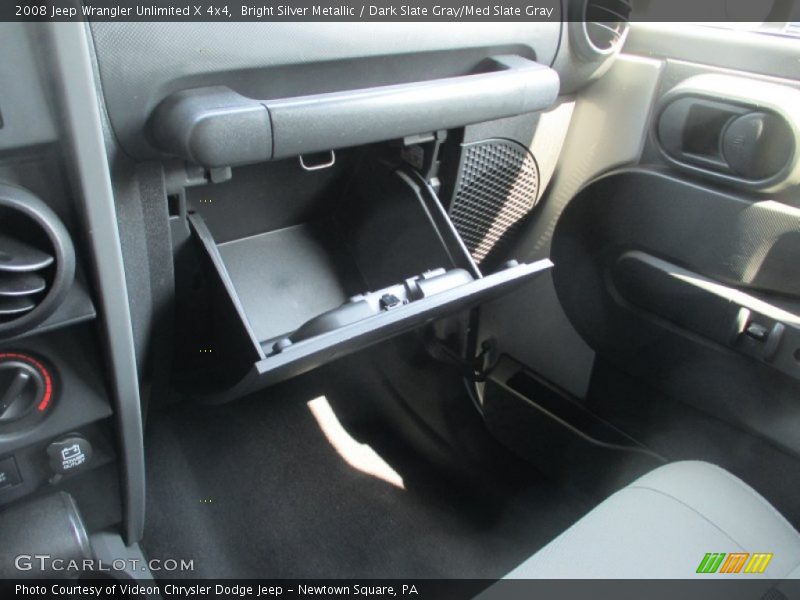 Bright Silver Metallic / Dark Slate Gray/Med Slate Gray 2008 Jeep Wrangler Unlimited X 4x4