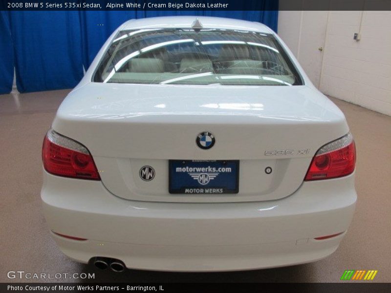 Alpine White / Cream Beige Dakota Leather 2008 BMW 5 Series 535xi Sedan