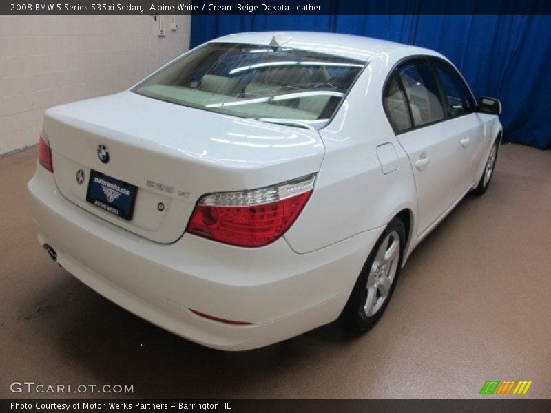 Alpine White / Cream Beige Dakota Leather 2008 BMW 5 Series 535xi Sedan