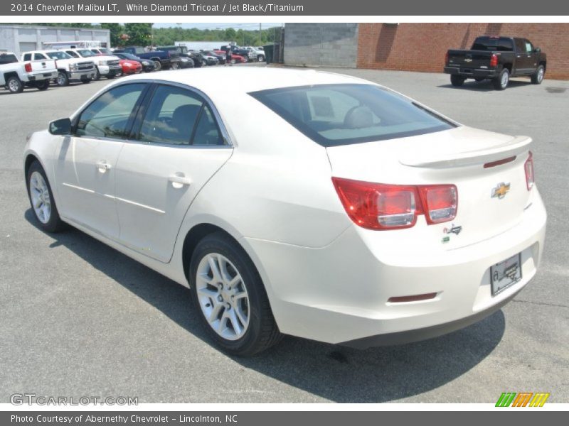 White Diamond Tricoat / Jet Black/Titanium 2014 Chevrolet Malibu LT