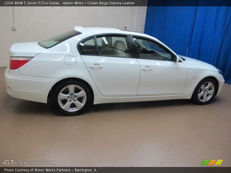 Alpine White / Cream Beige Dakota Leather 2008 BMW 5 Series 535xi Sedan