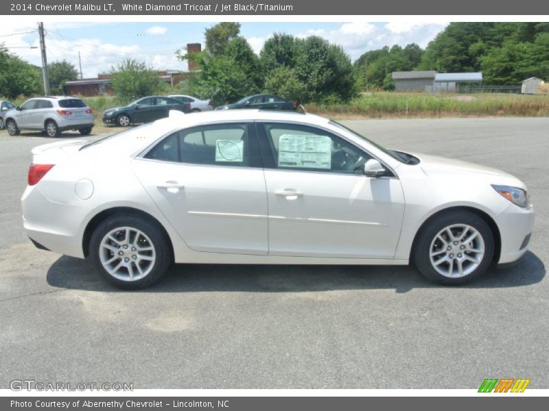 White Diamond Tricoat / Jet Black/Titanium 2014 Chevrolet Malibu LT