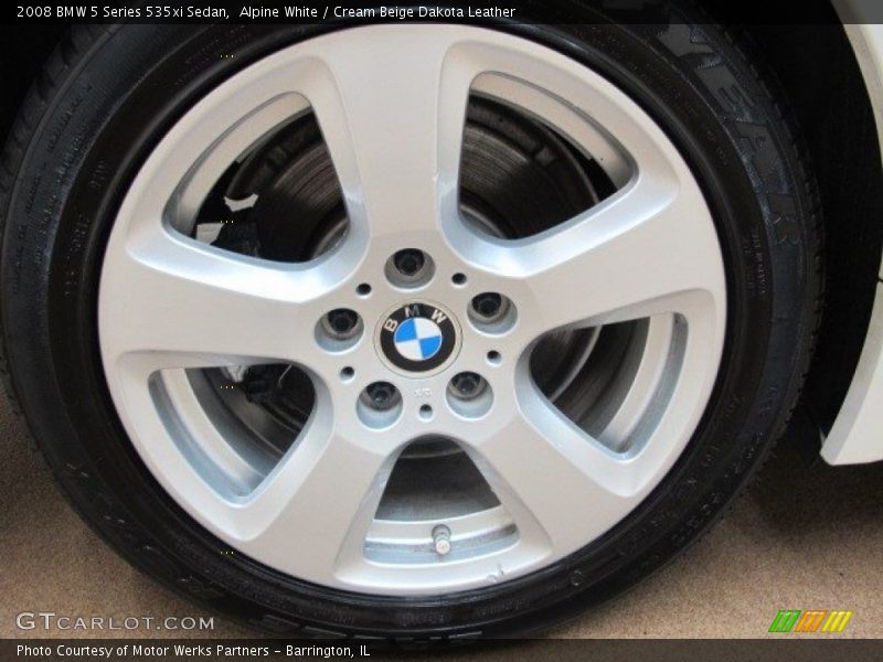 Alpine White / Cream Beige Dakota Leather 2008 BMW 5 Series 535xi Sedan