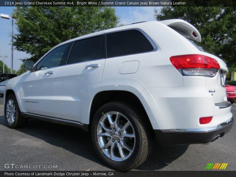 Bright White / Summit Grand Canyon Jeep Brown Natura Leather 2014 Jeep Grand Cherokee Summit 4x4