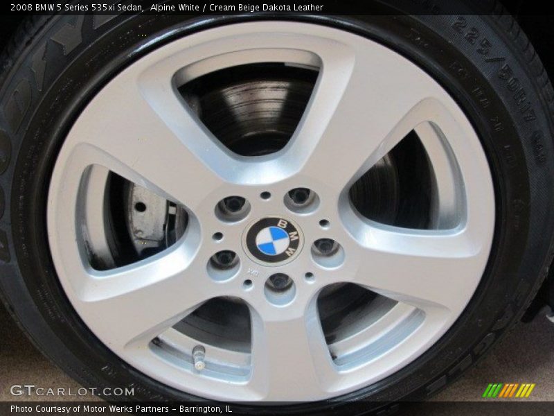 Alpine White / Cream Beige Dakota Leather 2008 BMW 5 Series 535xi Sedan