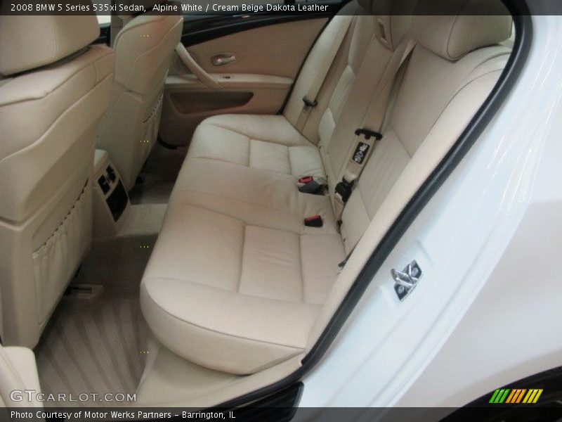 Alpine White / Cream Beige Dakota Leather 2008 BMW 5 Series 535xi Sedan