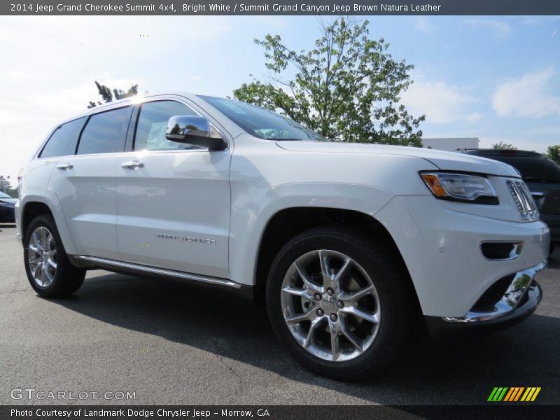 Bright White / Summit Grand Canyon Jeep Brown Natura Leather 2014 Jeep Grand Cherokee Summit 4x4