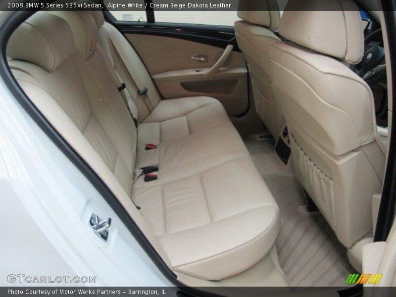 Alpine White / Cream Beige Dakota Leather 2008 BMW 5 Series 535xi Sedan