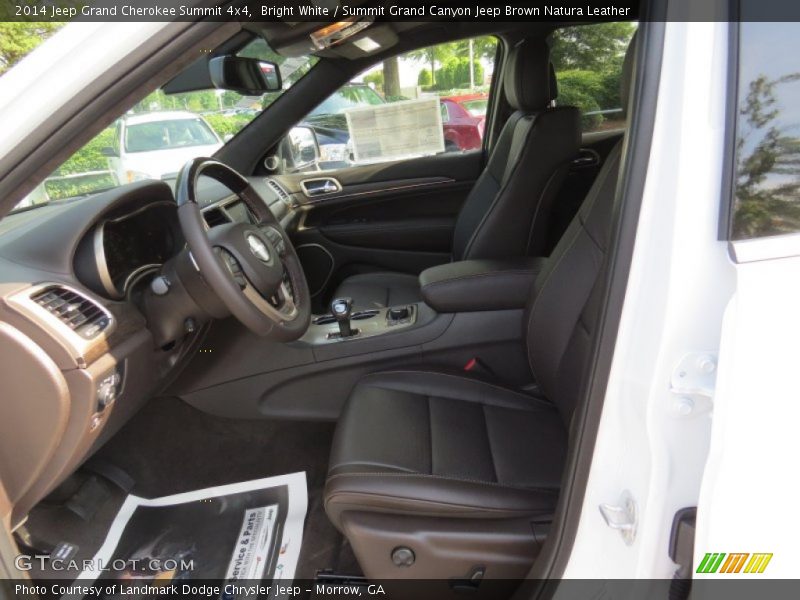 Bright White / Summit Grand Canyon Jeep Brown Natura Leather 2014 Jeep Grand Cherokee Summit 4x4