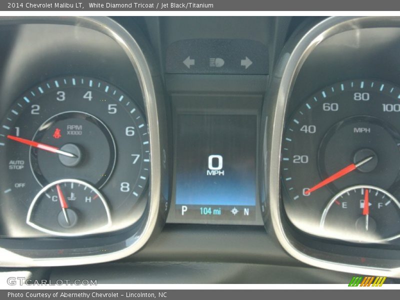 White Diamond Tricoat / Jet Black/Titanium 2014 Chevrolet Malibu LT