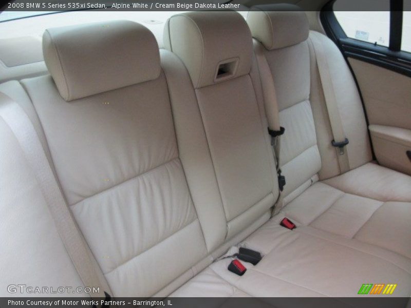 Alpine White / Cream Beige Dakota Leather 2008 BMW 5 Series 535xi Sedan