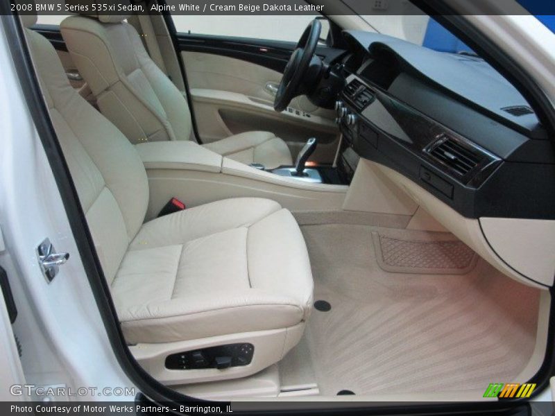 Alpine White / Cream Beige Dakota Leather 2008 BMW 5 Series 535xi Sedan