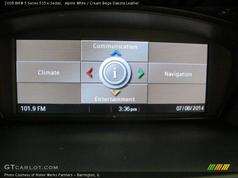 Alpine White / Cream Beige Dakota Leather 2008 BMW 5 Series 535xi Sedan