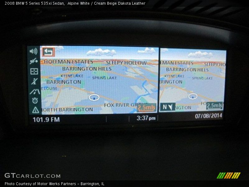 Alpine White / Cream Beige Dakota Leather 2008 BMW 5 Series 535xi Sedan
