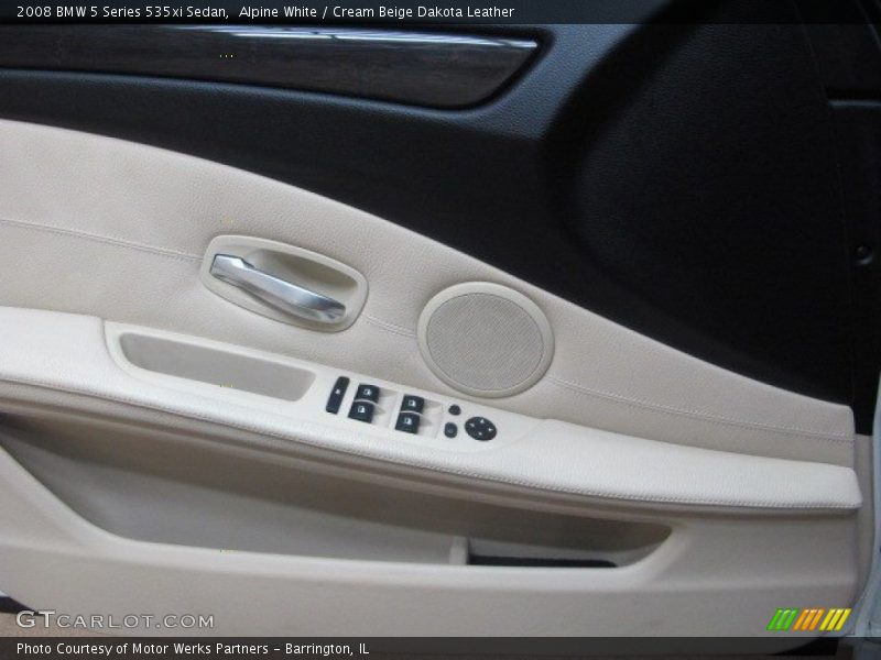 Alpine White / Cream Beige Dakota Leather 2008 BMW 5 Series 535xi Sedan