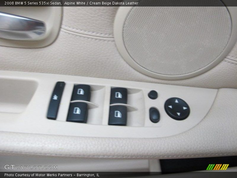 Alpine White / Cream Beige Dakota Leather 2008 BMW 5 Series 535xi Sedan