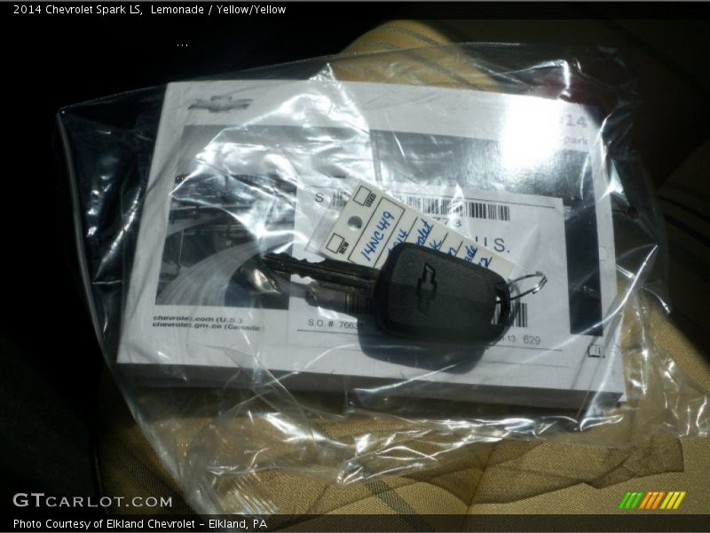 Lemonade / Yellow/Yellow 2014 Chevrolet Spark LS