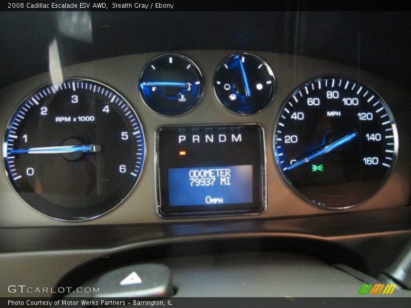 Stealth Gray / Ebony 2008 Cadillac Escalade ESV AWD