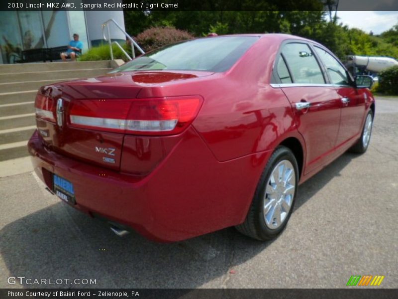 Sangria Red Metallic / Light Camel 2010 Lincoln MKZ AWD