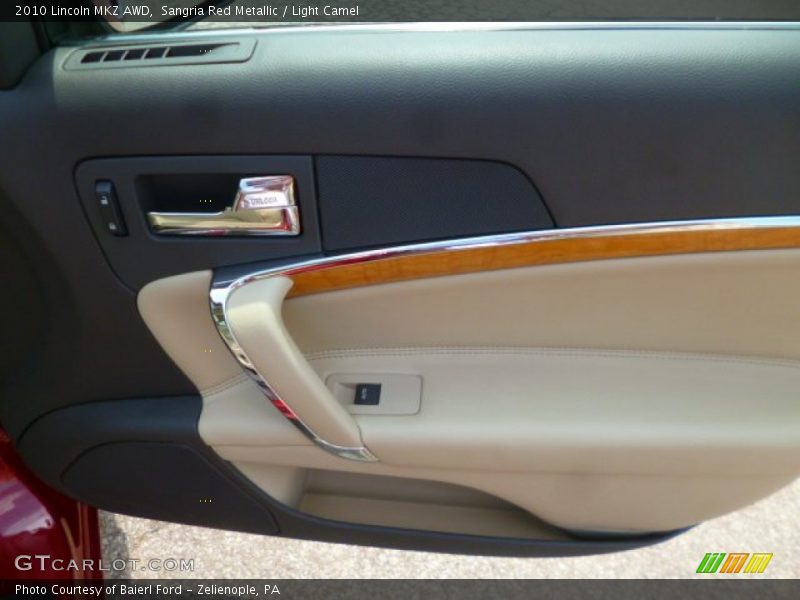Sangria Red Metallic / Light Camel 2010 Lincoln MKZ AWD