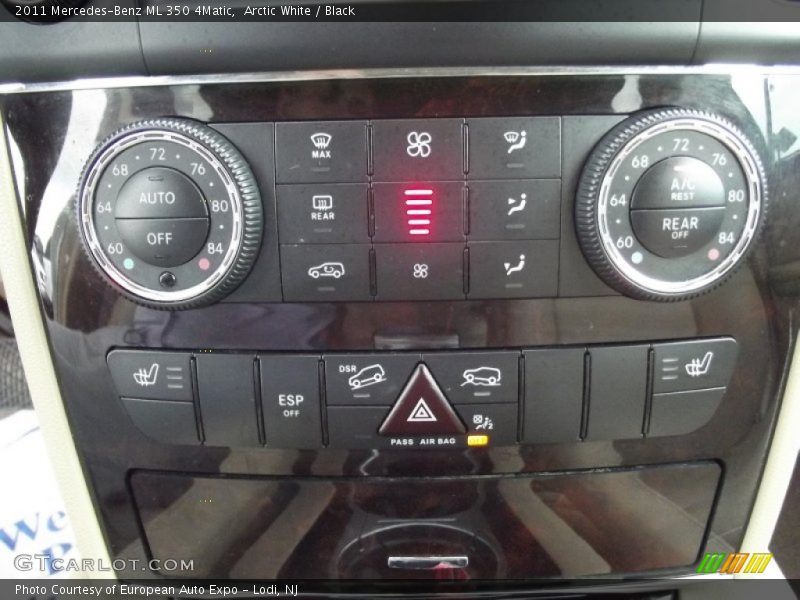 Arctic White / Black 2011 Mercedes-Benz ML 350 4Matic