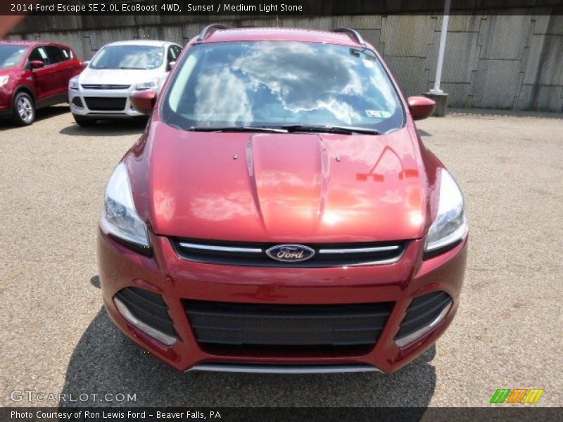 Sunset / Medium Light Stone 2014 Ford Escape SE 2.0L EcoBoost 4WD