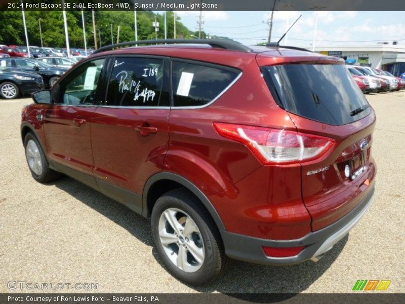 Sunset / Medium Light Stone 2014 Ford Escape SE 2.0L EcoBoost 4WD