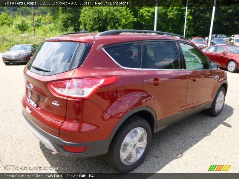 Sunset / Medium Light Stone 2014 Ford Escape SE 2.0L EcoBoost 4WD