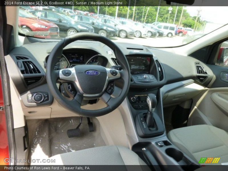 Sunset / Medium Light Stone 2014 Ford Escape SE 2.0L EcoBoost 4WD