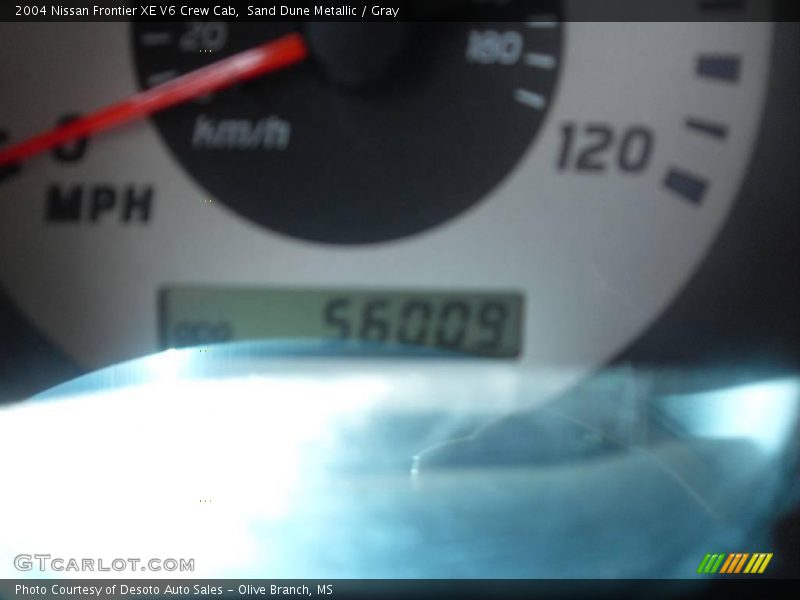 Sand Dune Metallic / Gray 2004 Nissan Frontier XE V6 Crew Cab