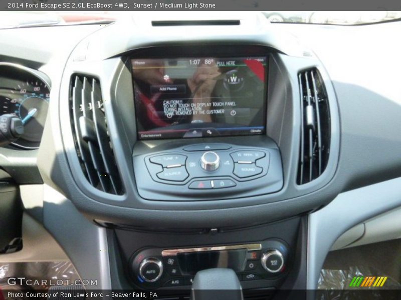 Sunset / Medium Light Stone 2014 Ford Escape SE 2.0L EcoBoost 4WD