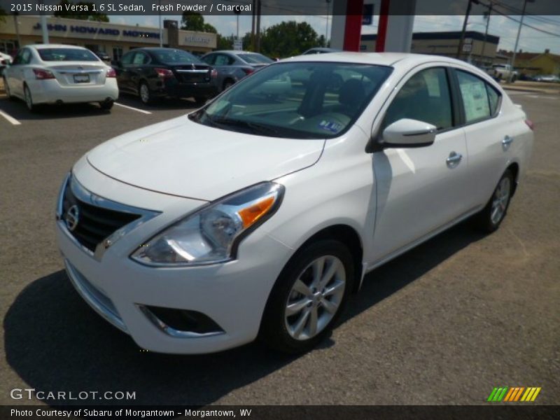 Fresh Powder / Charcoal 2015 Nissan Versa 1.6 SL Sedan