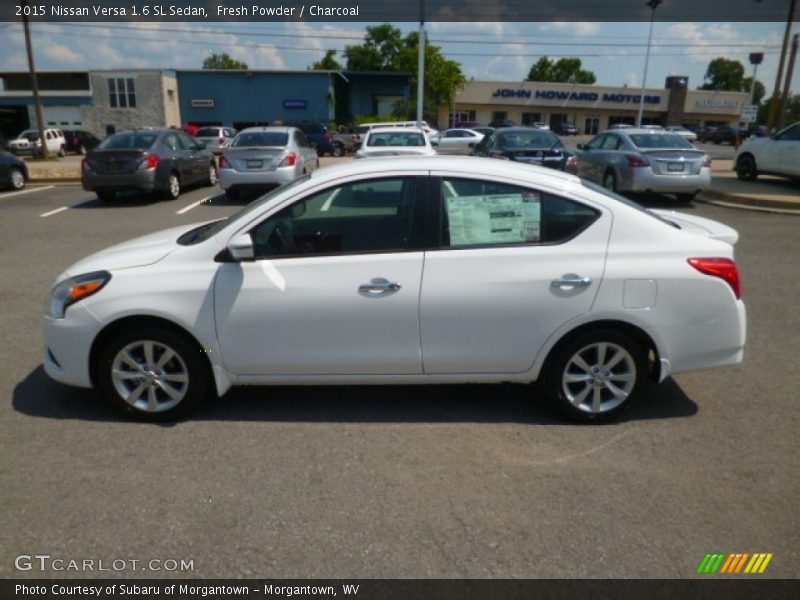 Fresh Powder / Charcoal 2015 Nissan Versa 1.6 SL Sedan